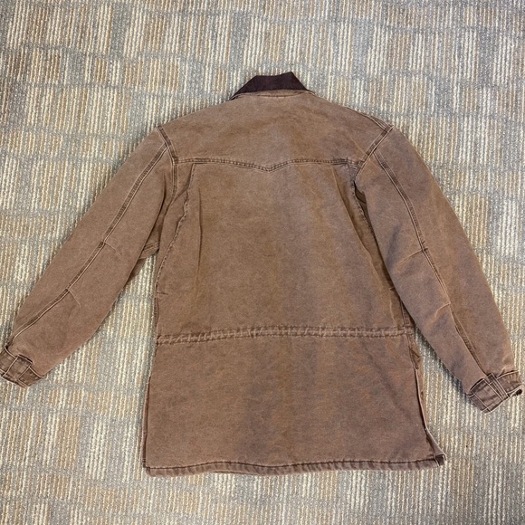 Carhartt brown canvas chore coat with corduroy collar - Picture 3 of 7